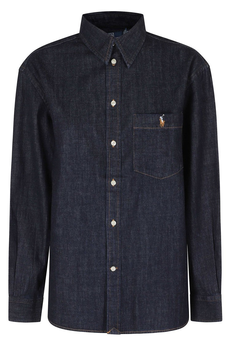 Polo Ralph Lauren Blue Denim Cotton Casual Shirt