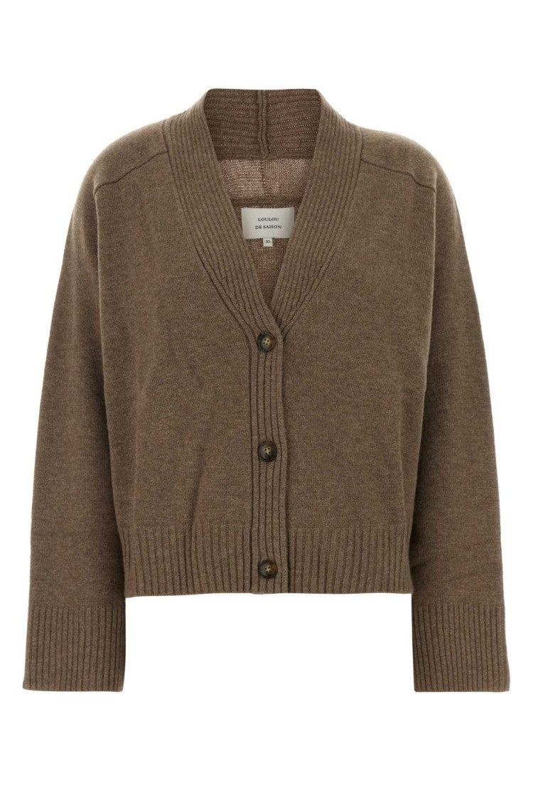 Loulou Studio Biscuit Cashmere Oversize Kaia Cardigan