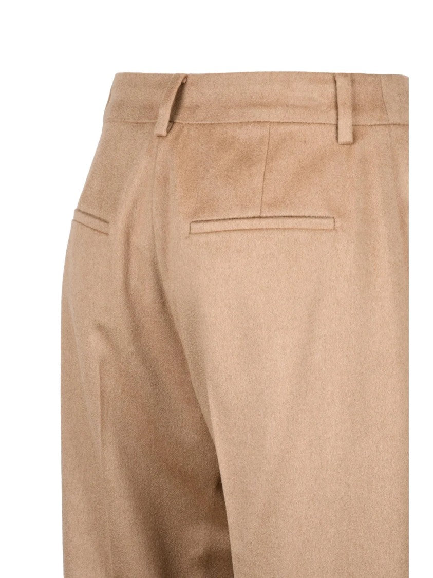Max Mara Straight-Leg Trousers In Luxurious Camel Fabric