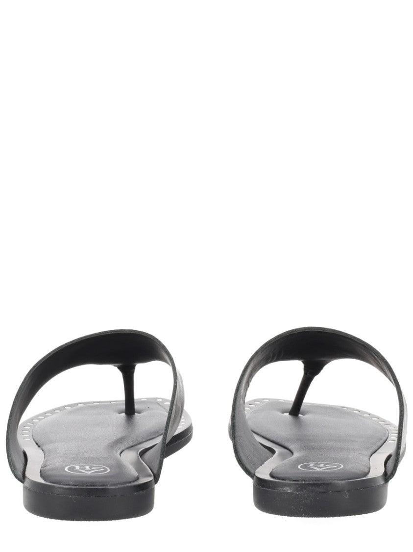 Ash Genius Leather Studded Thong Sandals