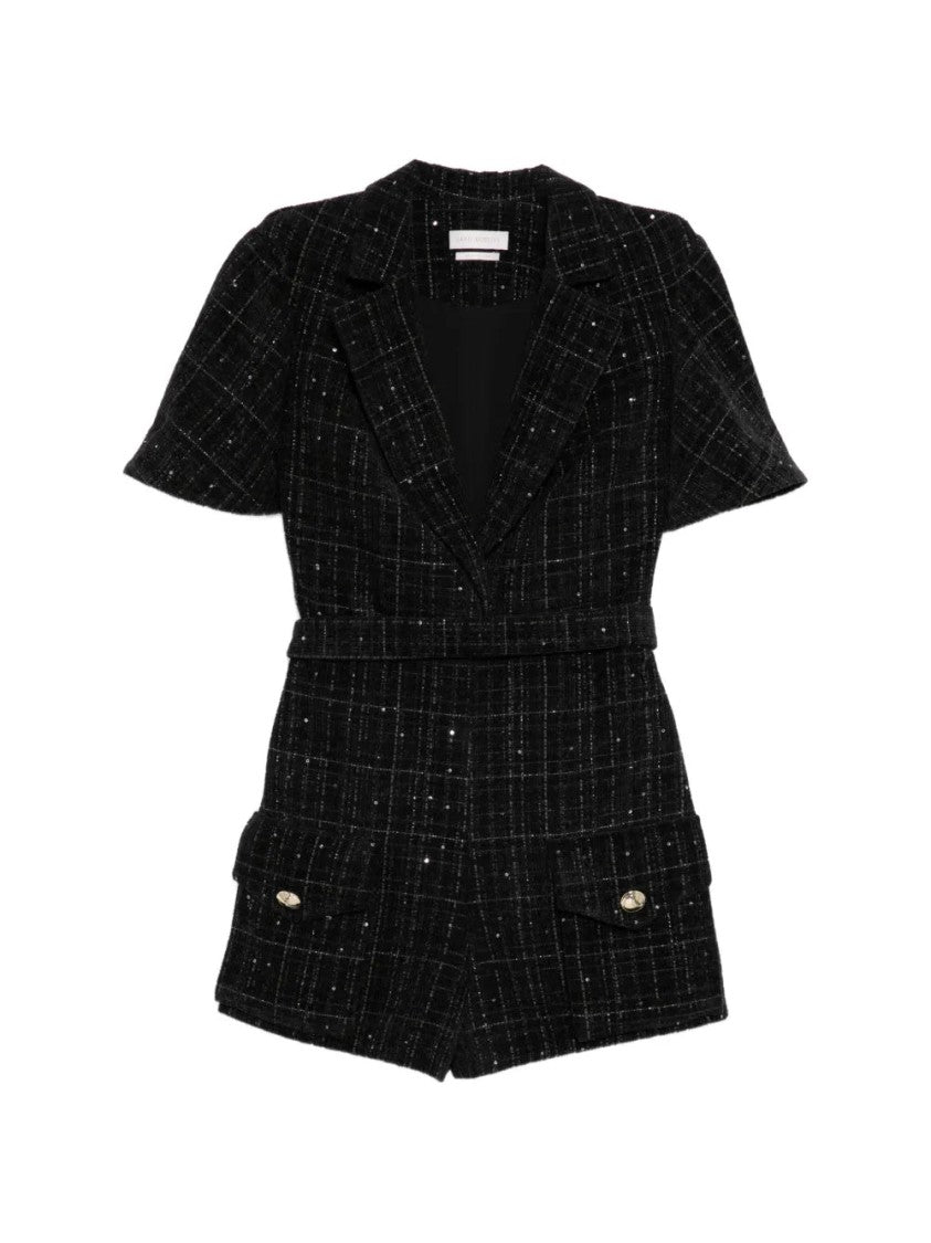 Saiid Kobeisy Tweed Short Jumpsuit