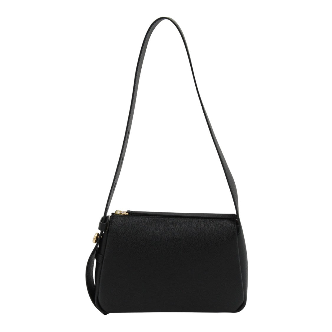 Tory Burch Structured Black Shoulder Bag With Gold-Tone Hardware