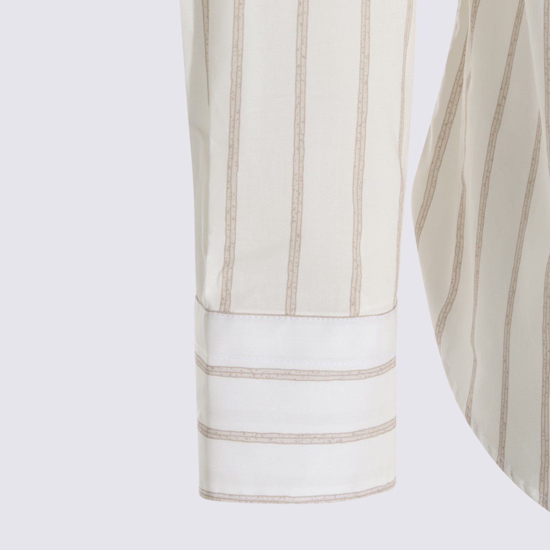 Canali Vertical Striped Casual Shirt With Structured Collar
