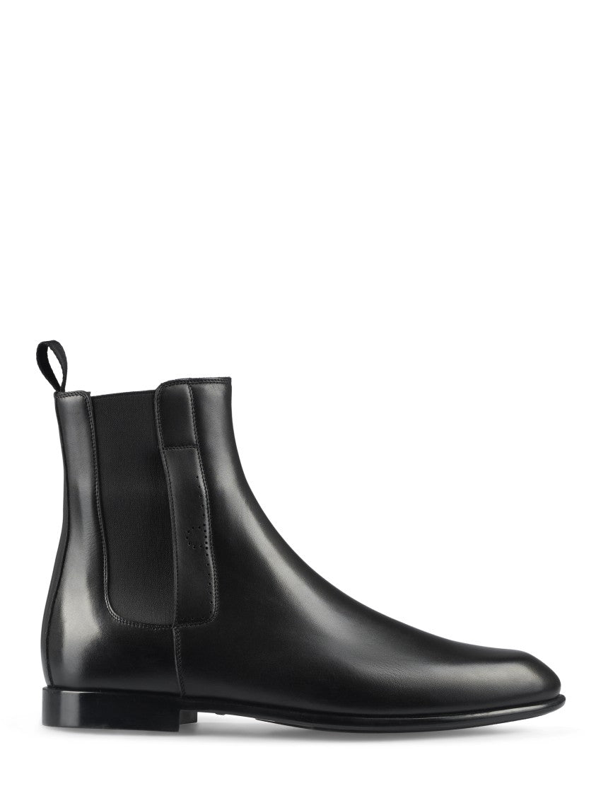 Ferragamo Pointed Toe Ankle Boots With Elastic Side Panels