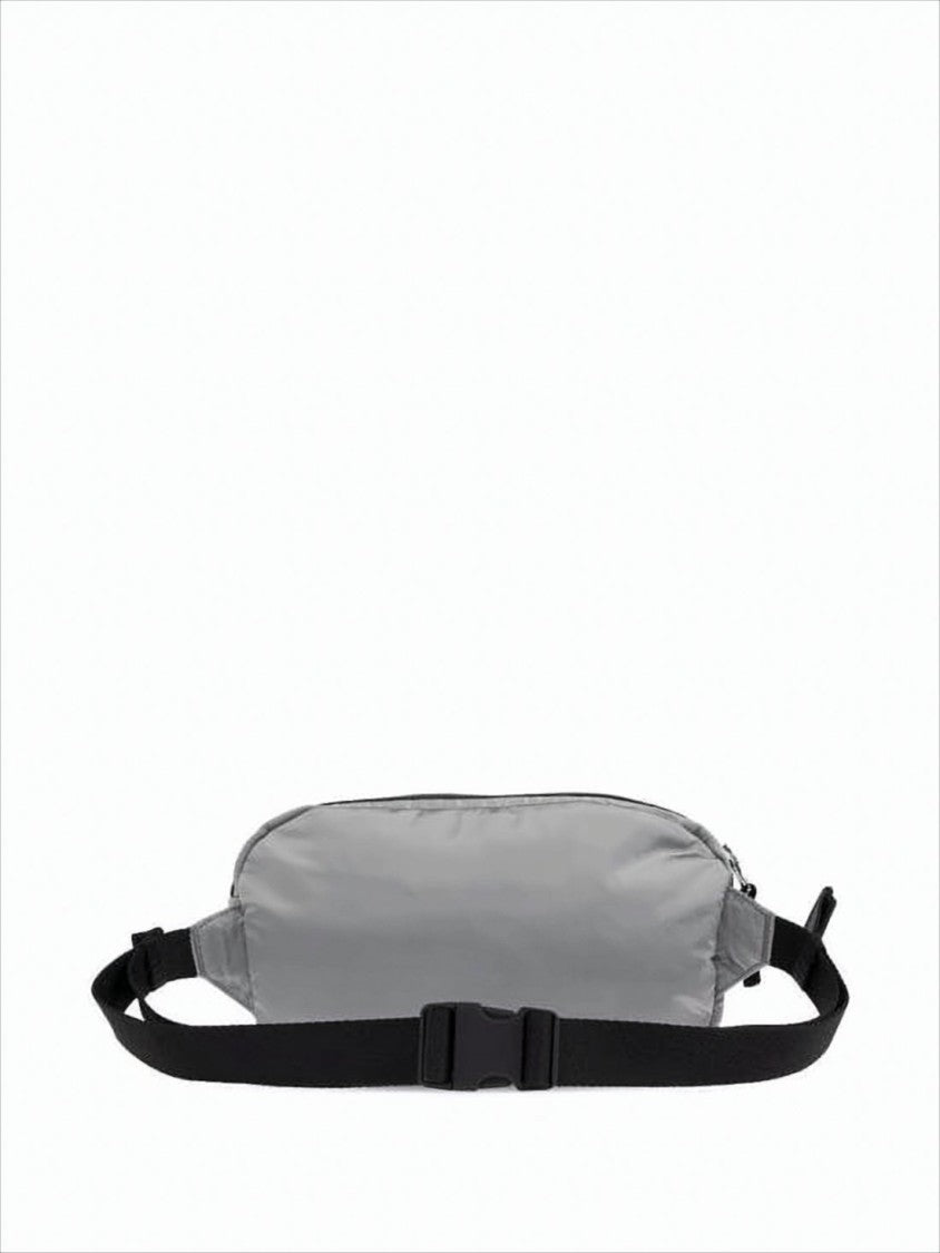 Stone Island Sleek Grey Crossbody Bag With Adjustable Strap And Logo Patch
