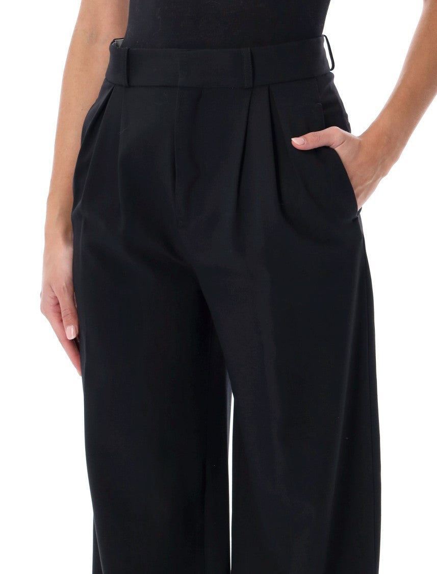 Loulou De Saison Nat Plited High-Waisted Wide-Leg Pants