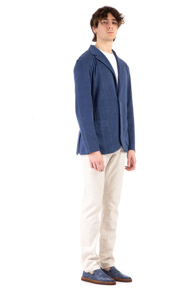 Lardini Linen-Cotton Knit Jacket