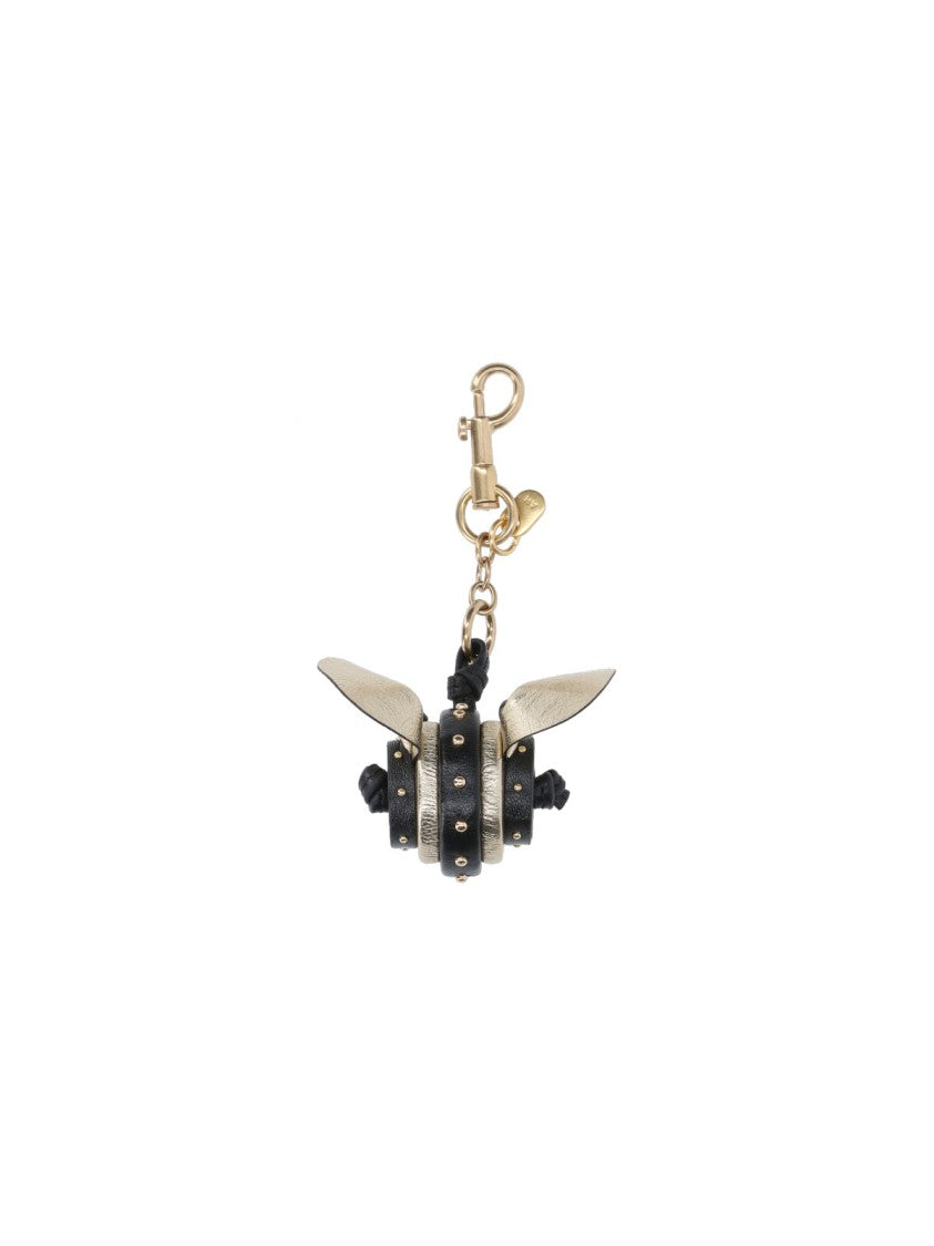 Anya Hindmarch "Bee" Keychain Charm – Black