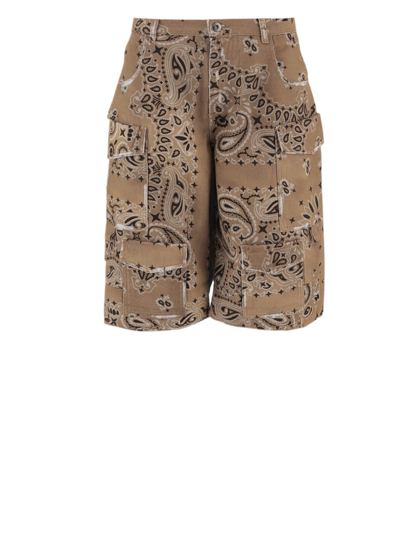 Don't @ Me Short Cotton Jeans With Bandana Print
