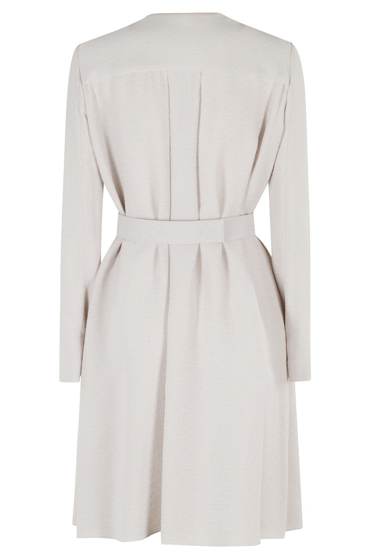 Emporio Armani Knee-Length Textured Dress With Tailored Silhouette