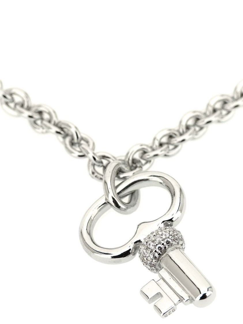 Vivienne Westwood Silver-Tone Chain Bracelet With Crystal Charms