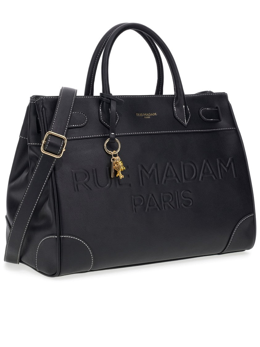 Rue Madam Paris Structured Tote Bag With Embossed Detailing And Gold-Tone Hardware