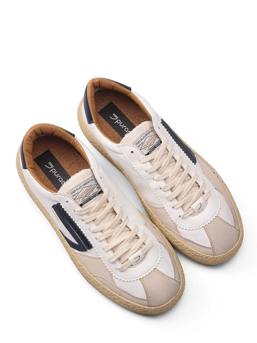 Puraai Vintage-Inspired Sneakers With Textured Sole