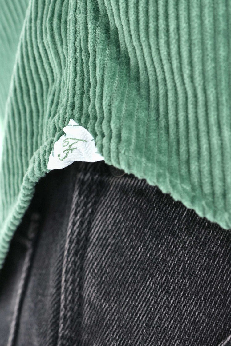 Finamore Corduroy Overshirt With Classic Collar And Flap Pocket
