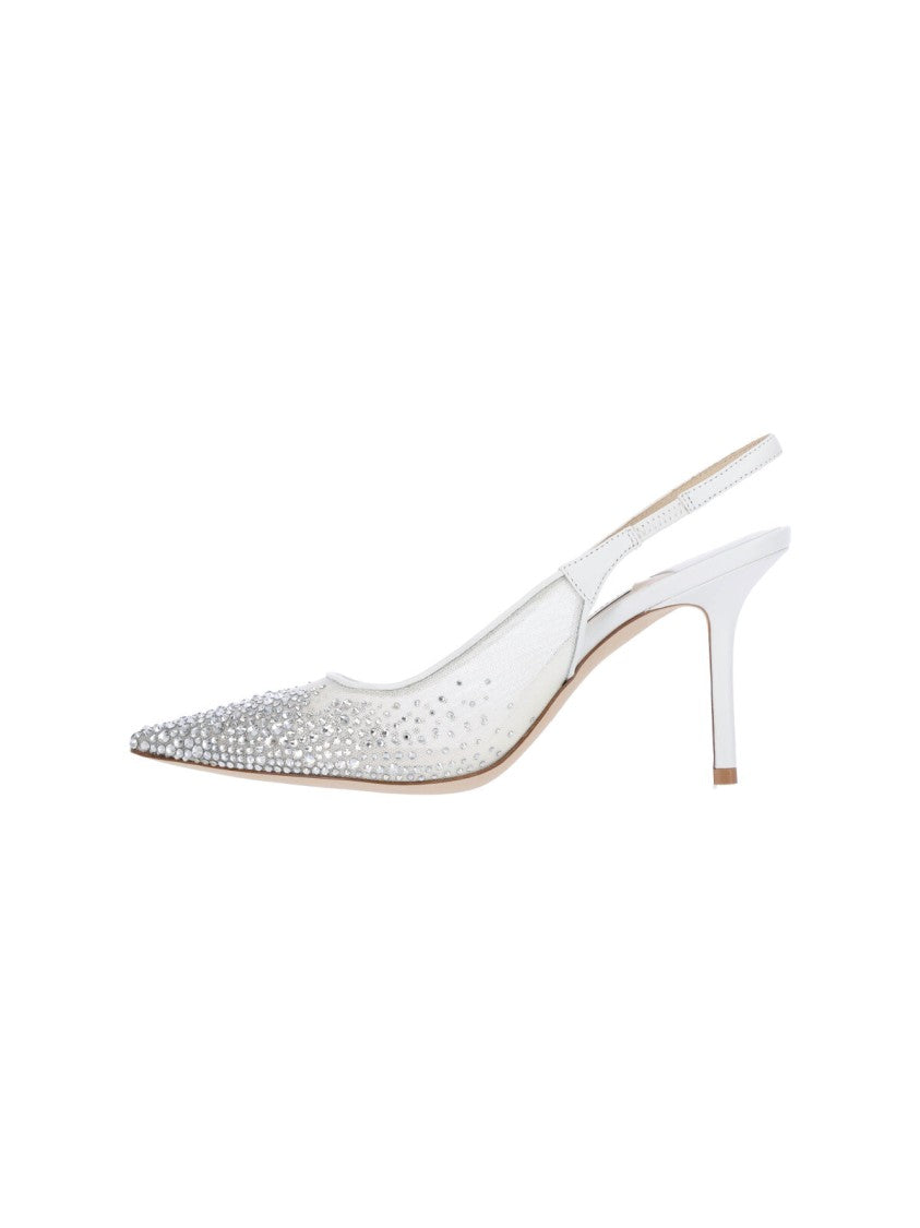 Jimmy Choo Pointed-Toe Slingback Heel With Rhinestone Adornments