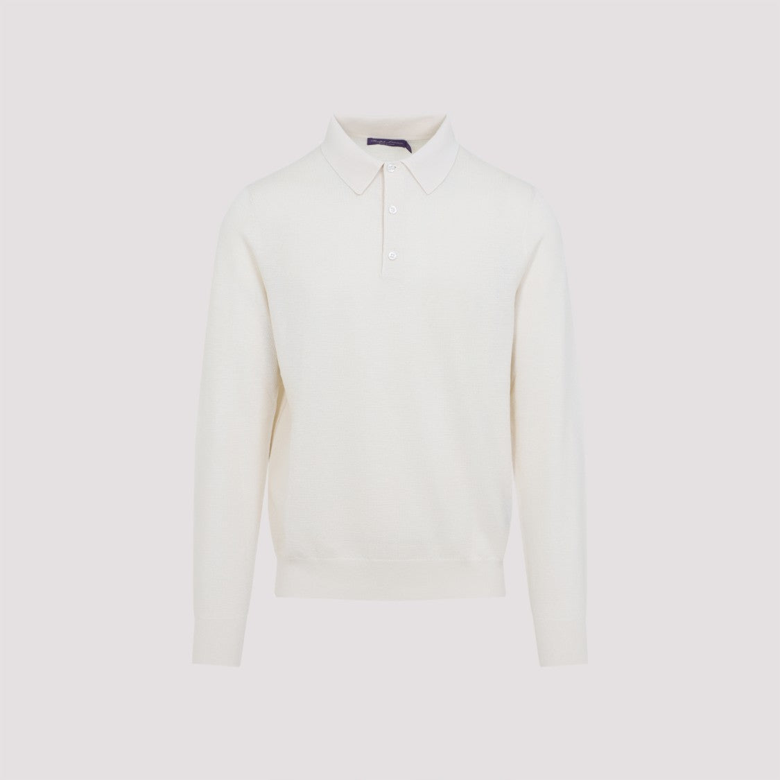 Ralph Lauren X Purple Label Silk-Cotton Blend Sweater With Polo Collar