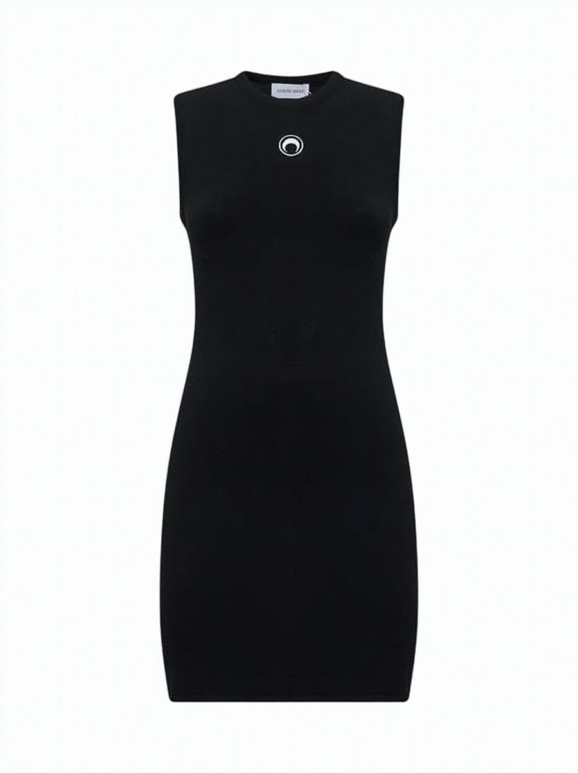 Marine Serre Sleeveless Mini Dress With Round Neckline