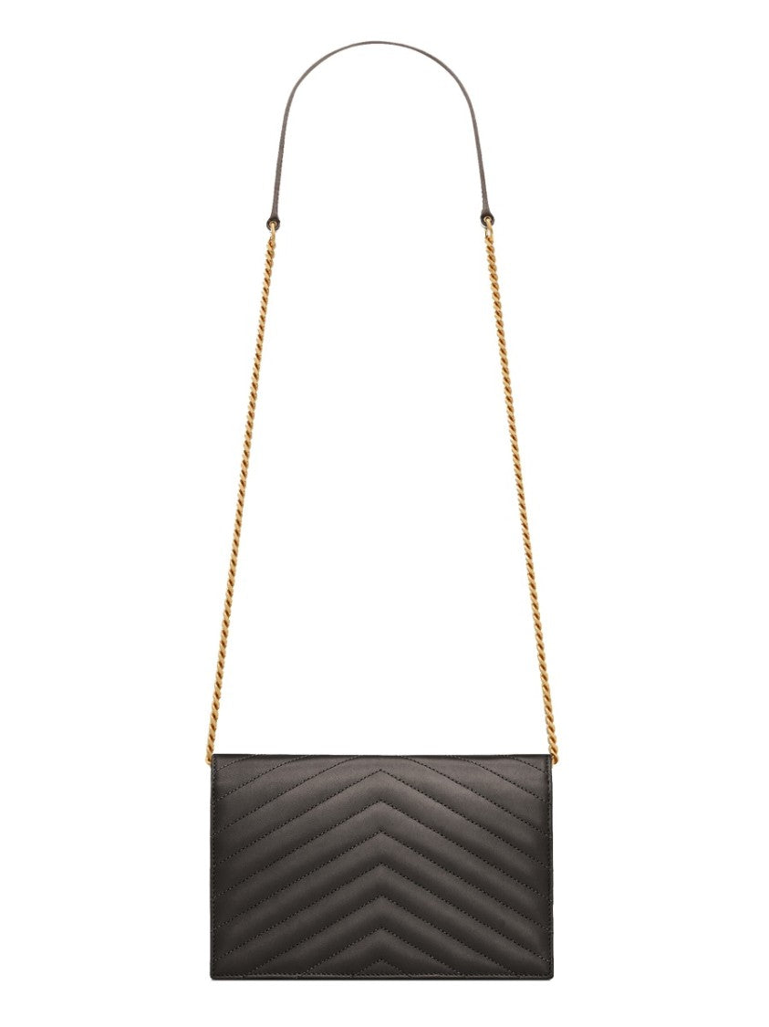 Saint Laurent Envelope Cassandre Chevron Shoulder Bag