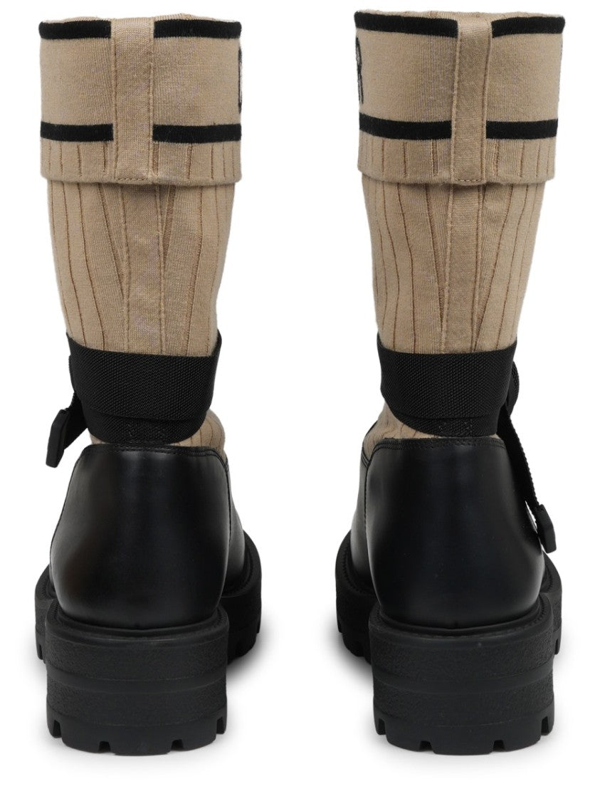 Dior D-Major Logo Leather Boots