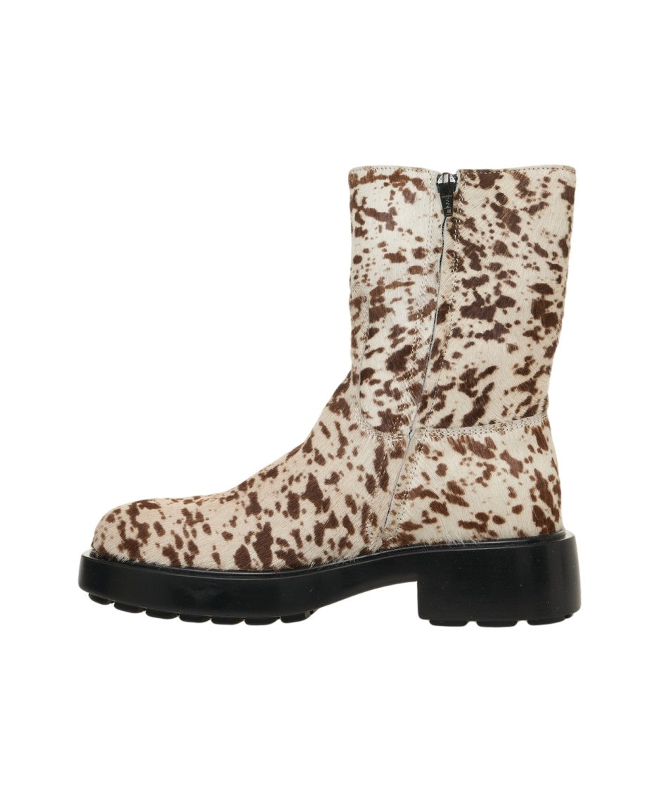 Copenaghen Copenhagen Ankle Boots With Unique Animal Print