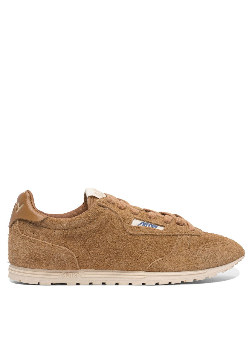 Autry Premium Cow Leather Slip-On Sneakers With Textured Rubber Sole