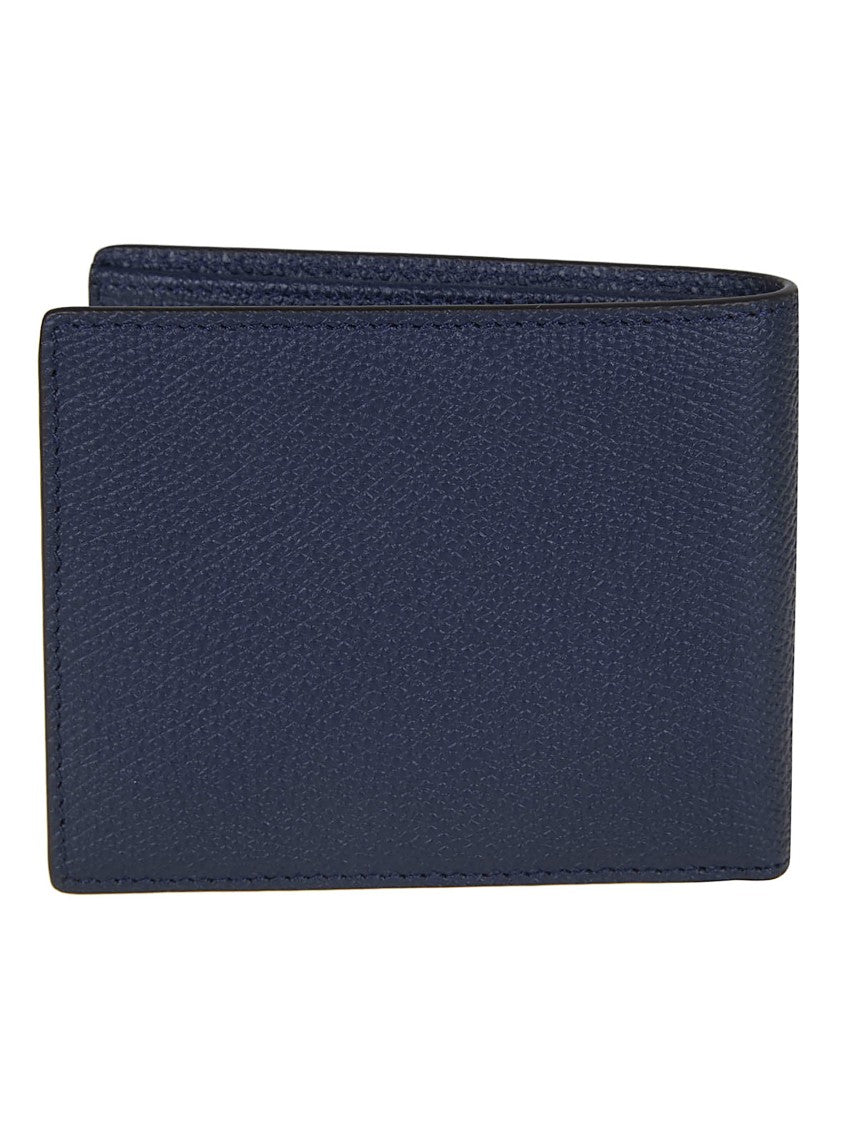 Valentino Garavani Vlogo Signature Grained Calfskin Billfold Wallet