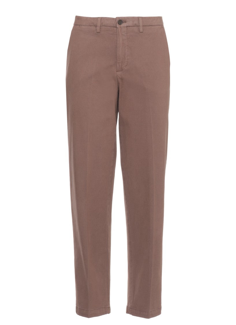 Briglia 1949 Brown Jeangw Cotton-Blend Straight-Leg Pants