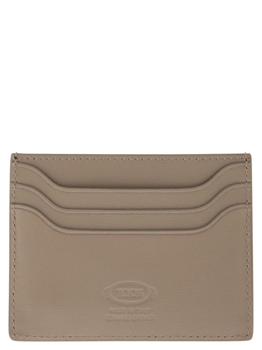 Tod's Leather Card Holder With Logo