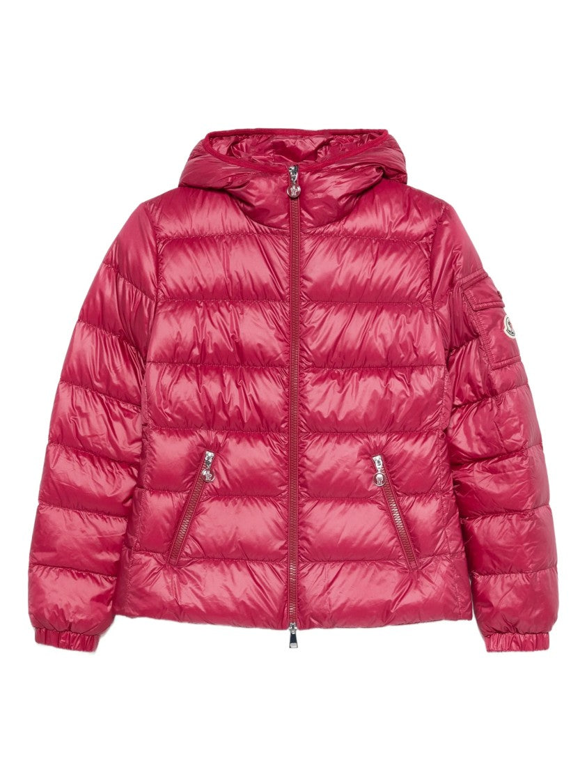 Moncler Red Glesse Quilted Cropped Jacket