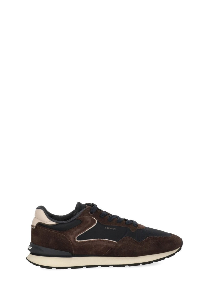 Hoff Brown Low-Top Nylon-Suede Sneakers