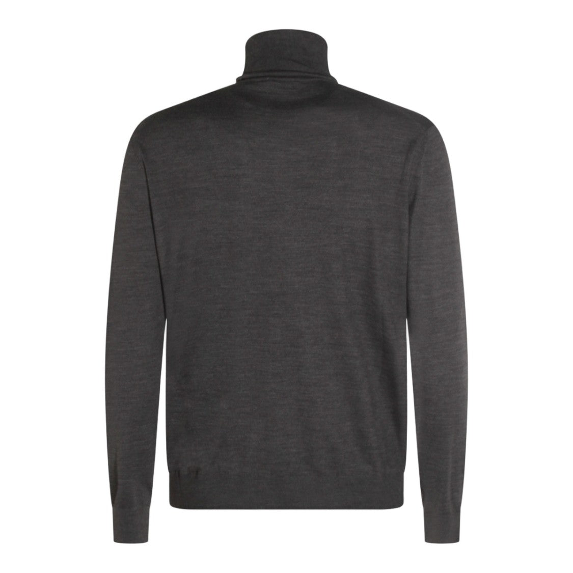 Malo Long-Sleeved Grey Turtleneck Sweater With Fitted Silhouette
