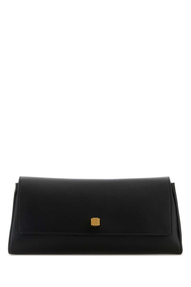Khaite Black Leather Audrey Clutch