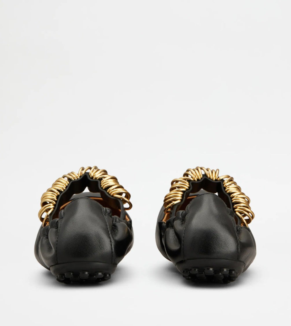 Tod's Black Ballet Flats