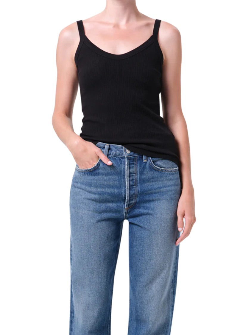 Agolde Straight Leg Jeans With Mid-Rise Waist