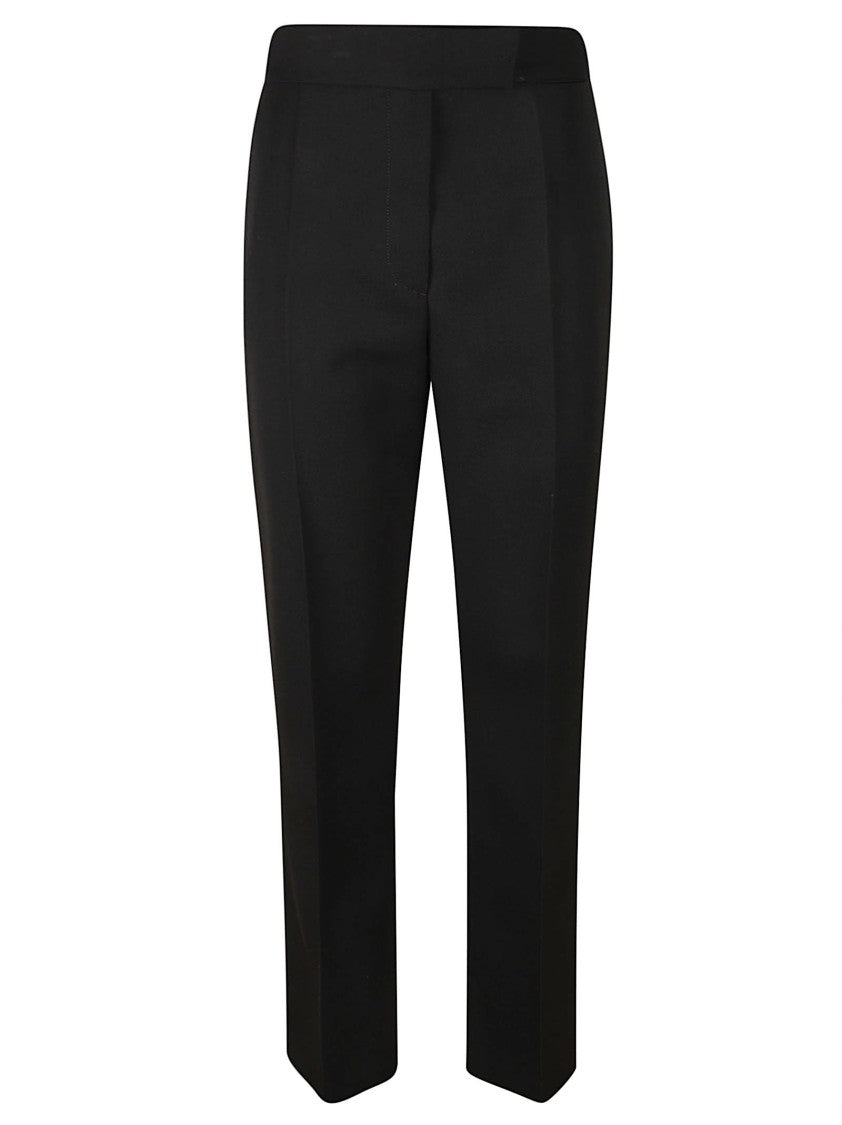 Prada Straight-Leg Tailored Pants With Adjustable Side Buckle Details