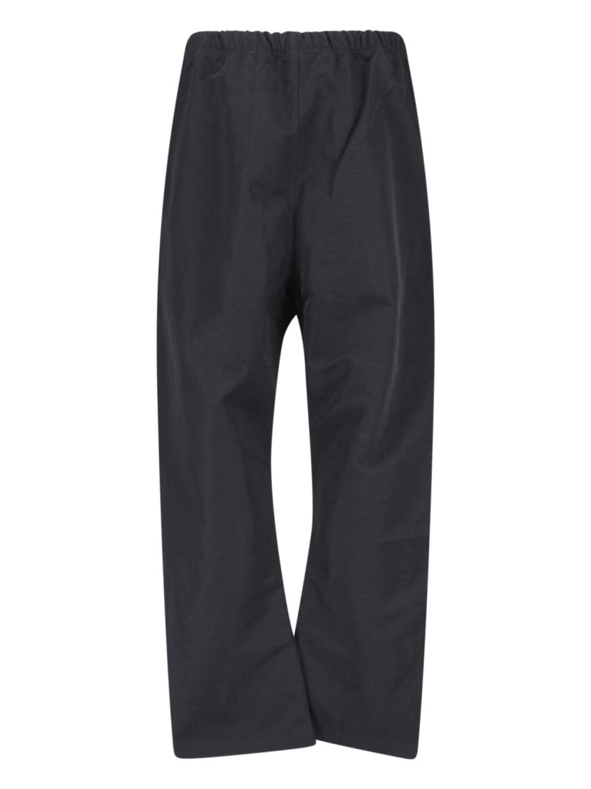 Fear Of God Essentials Black Relaxed Straight Leg Logo Trousers