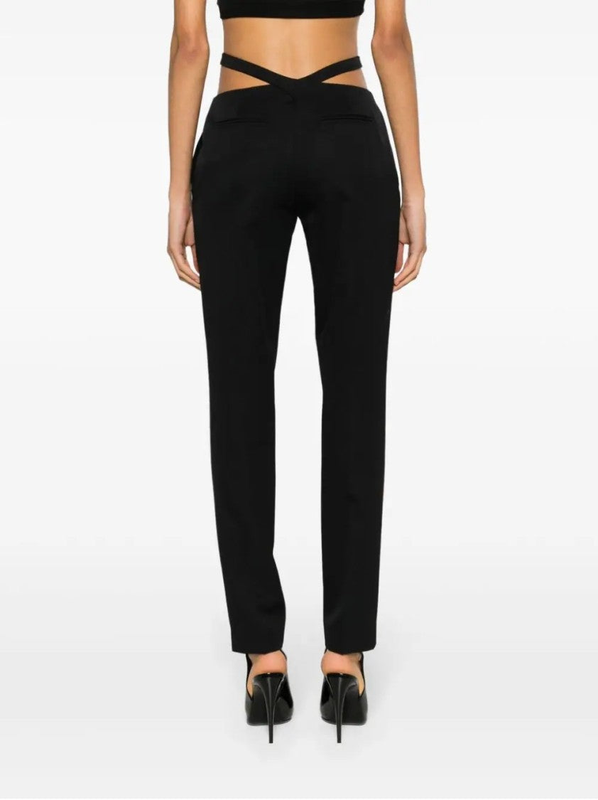 The Attico Tailored High-Waisted Trousers With Cross-Back Design