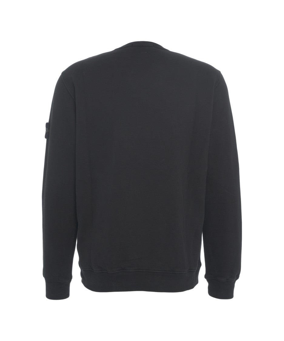 Stone Island Classic Fit Black Sweatshirt