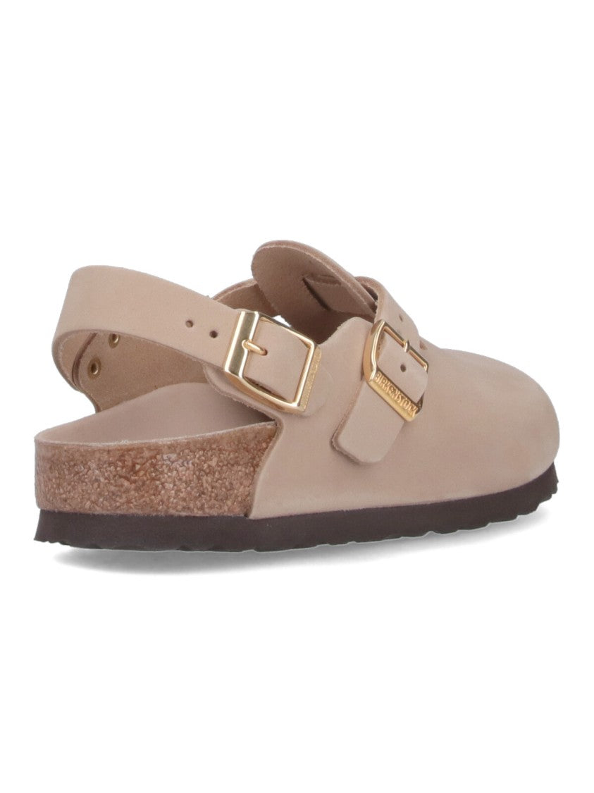 Birkenstock "Tokio" Slingback Mules – Beige