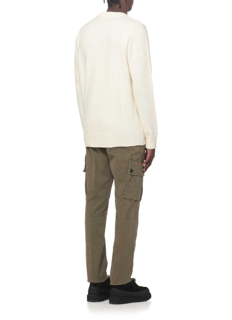 Stone Island Ivory Wool Sweater