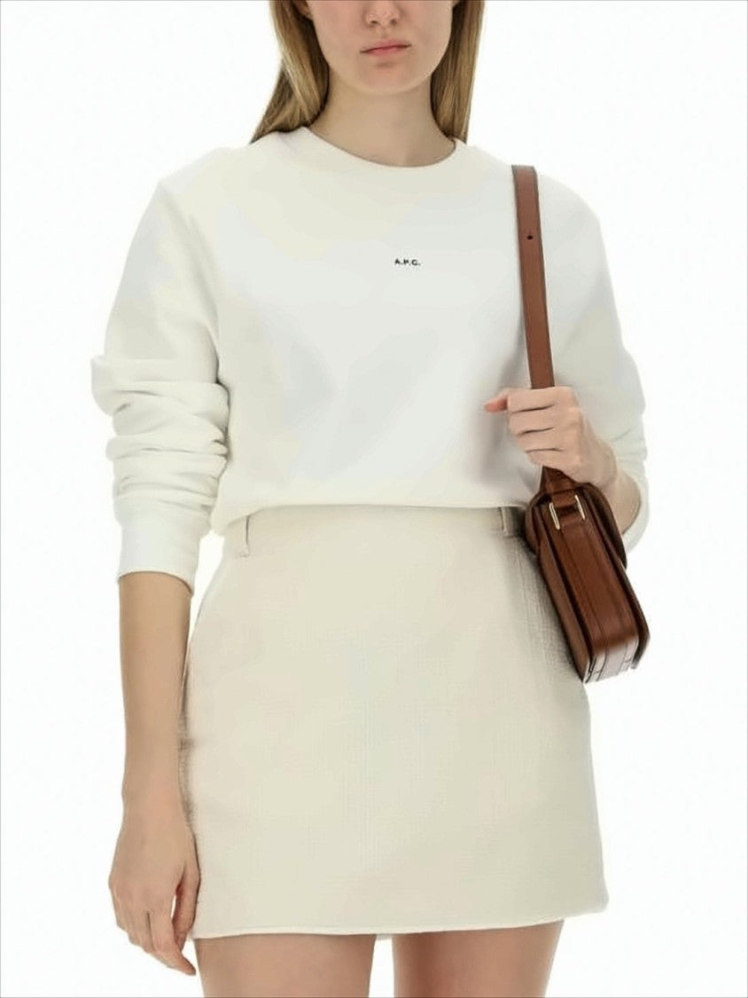 A.P.C. Long-Sleeve Top With Crew Neckline And Oversized Sleeves