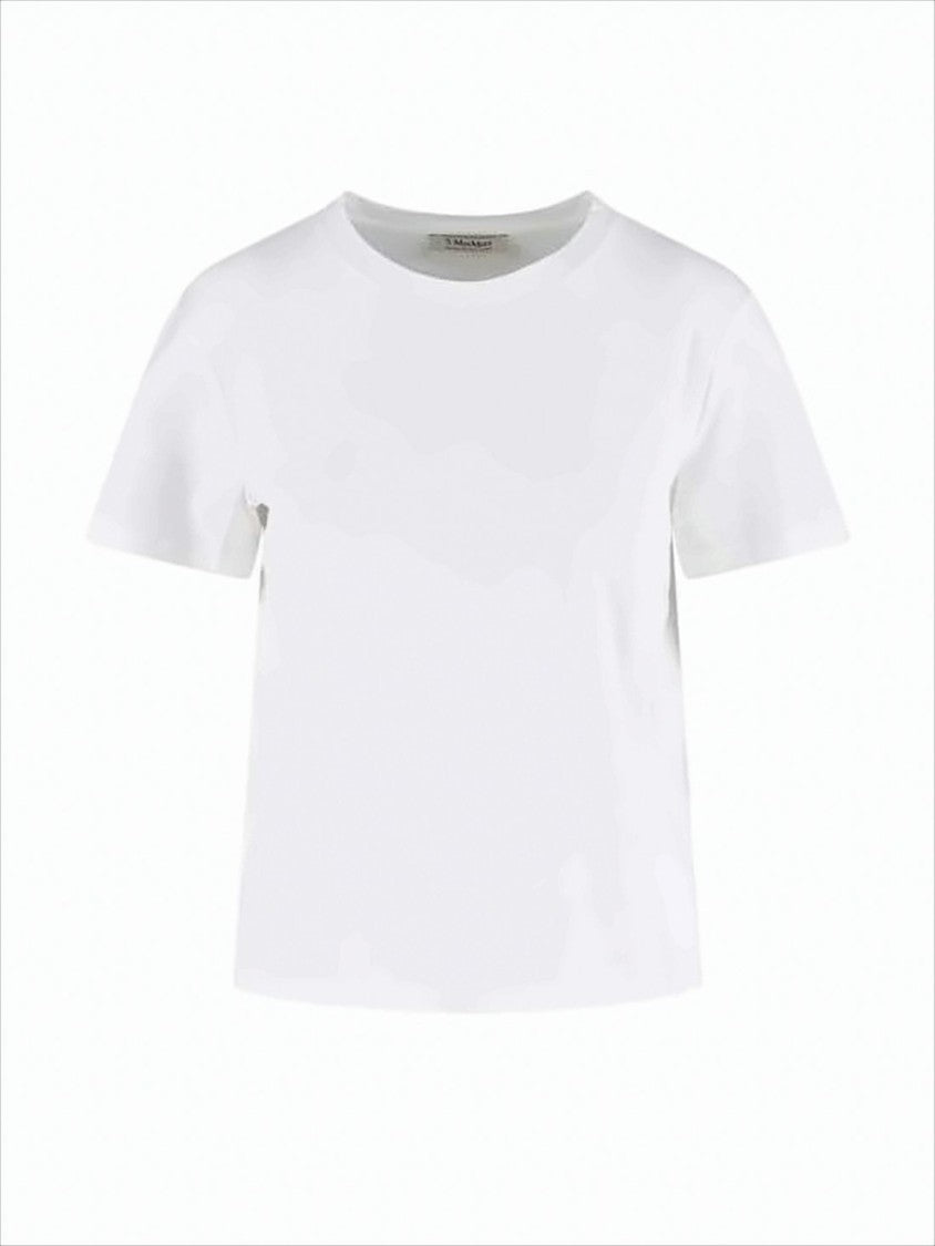 Max Mara Relaxed-Fit White T-Shirt With Round Neckline