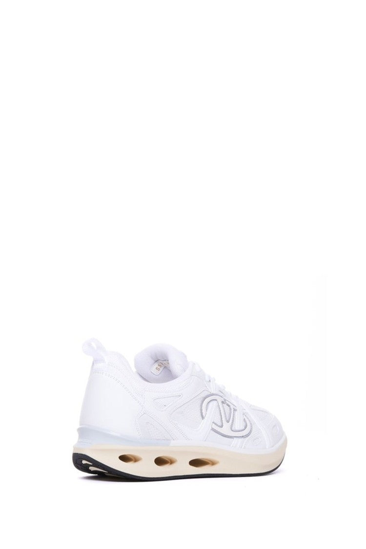 Valentino Garavani White Cutout Midsole Leather Sneakers