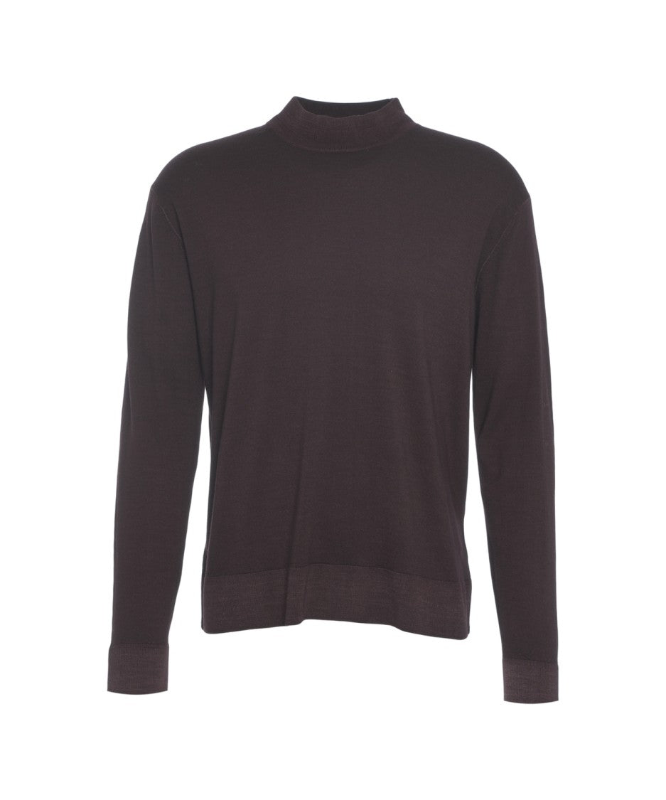 Paolo Pecora Fine Knit Pullover With High Collar