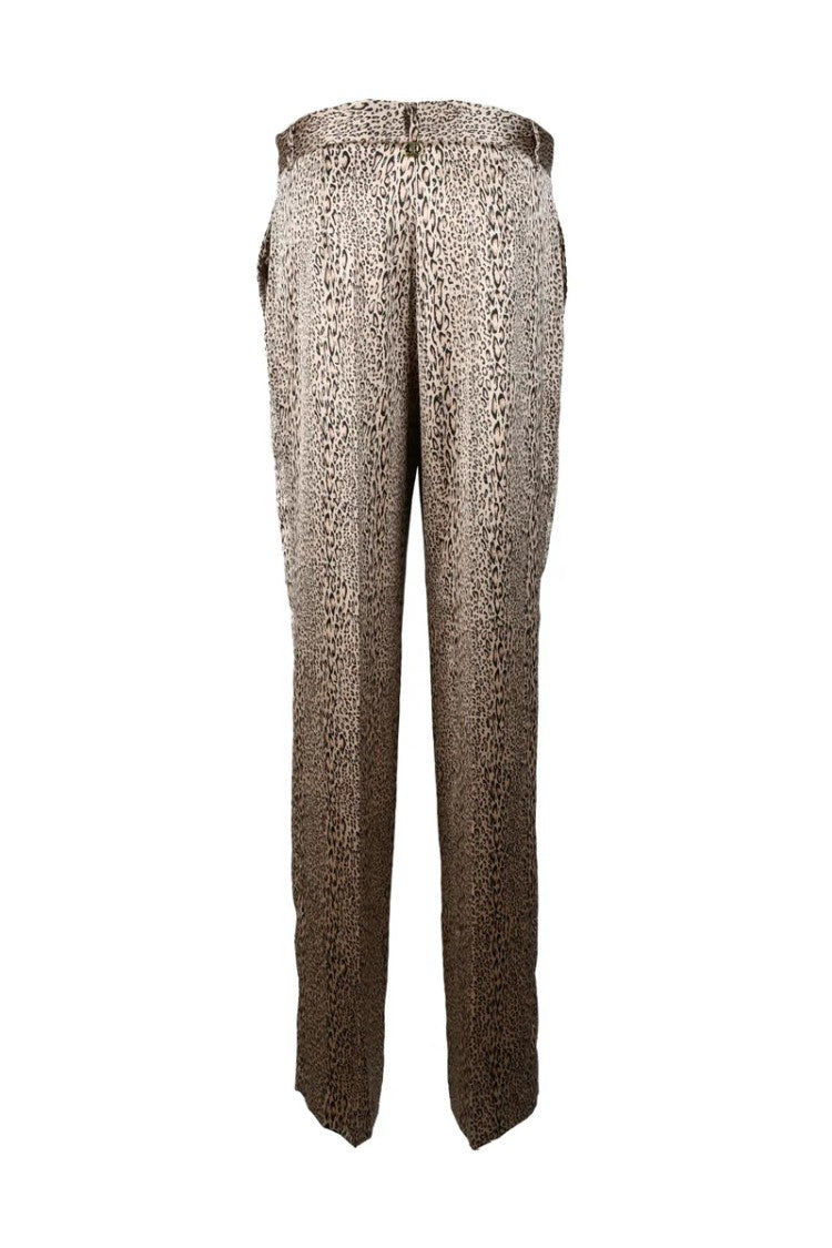 Twin-Set Satin Trousers - Brown/Beige
