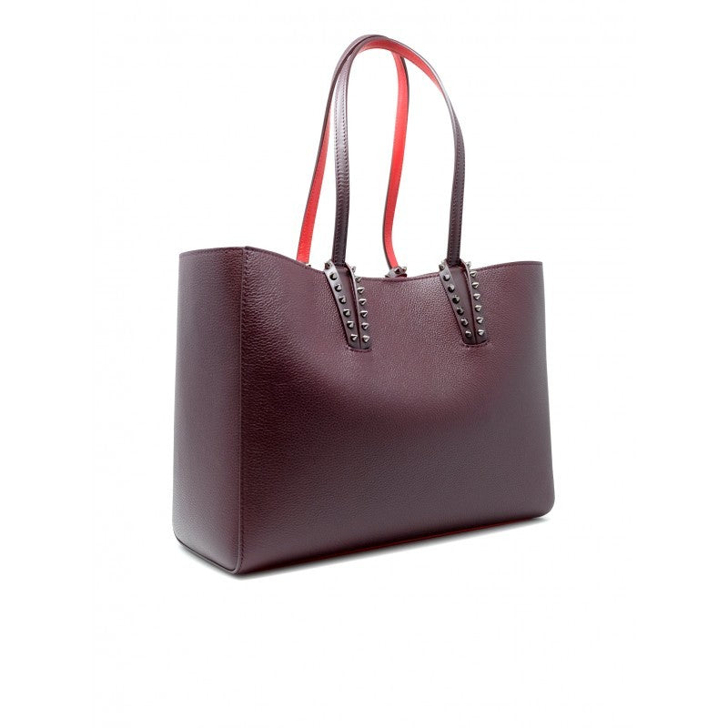 Christian Louboutin Amara Gun Metal Leather Cabata Small Bag