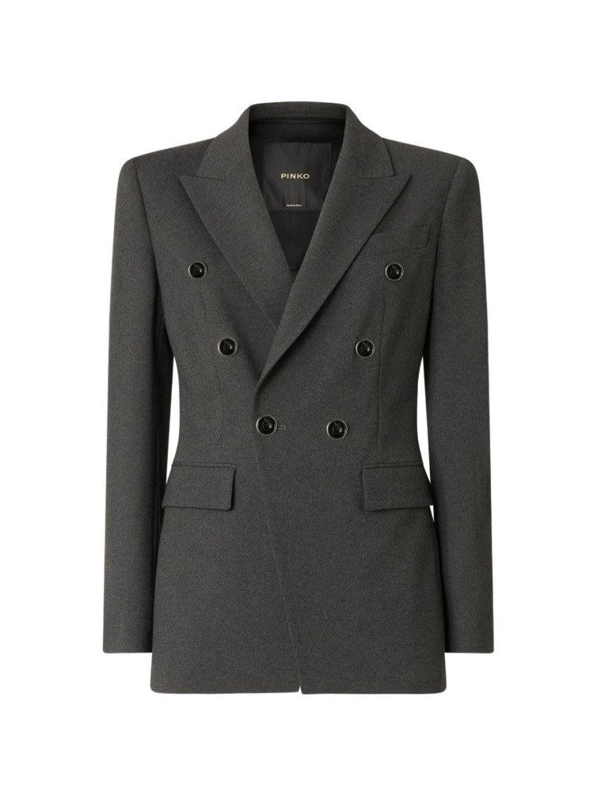 Pinko Double-Breasted Tailored Flap Pocket Jacket