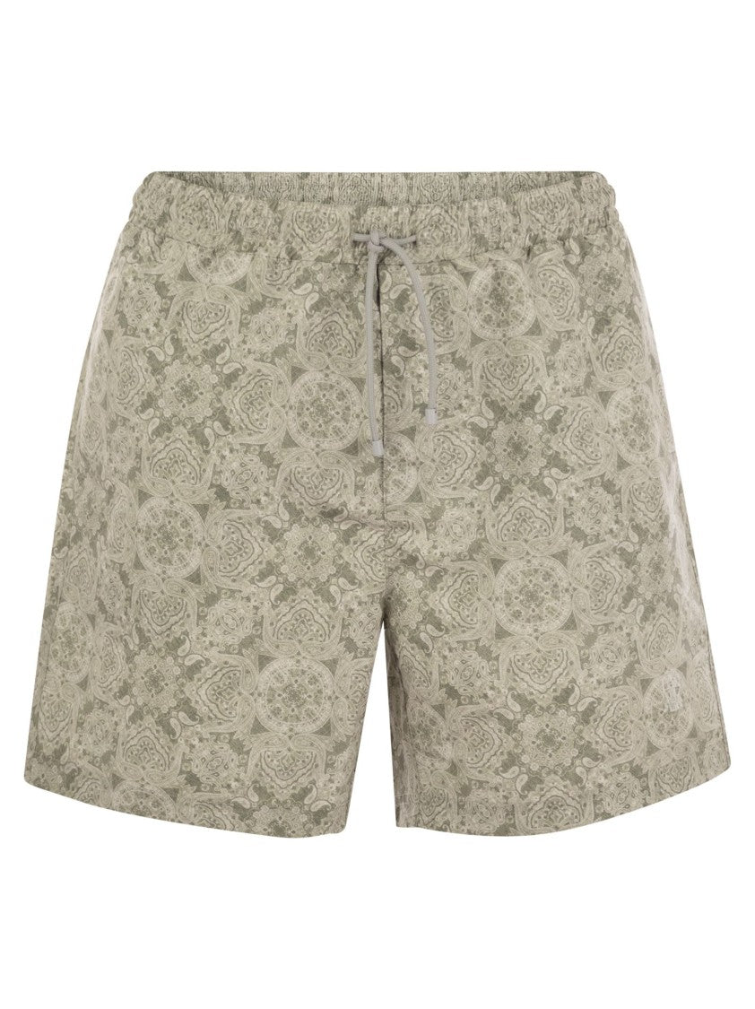 Brunello Cucinelli Beach Swimsuit With Paisley Design