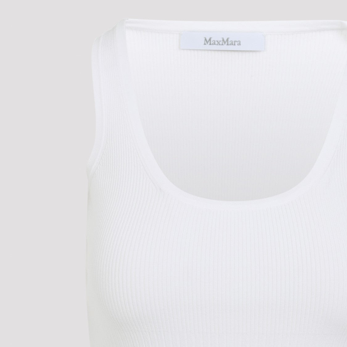 Max Mara Fitted Viscose Blend Sleeveless Top