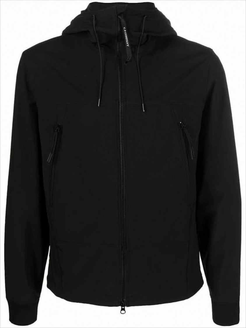 C.P. Company Front Zip Black Jacket With Adjustable Hood